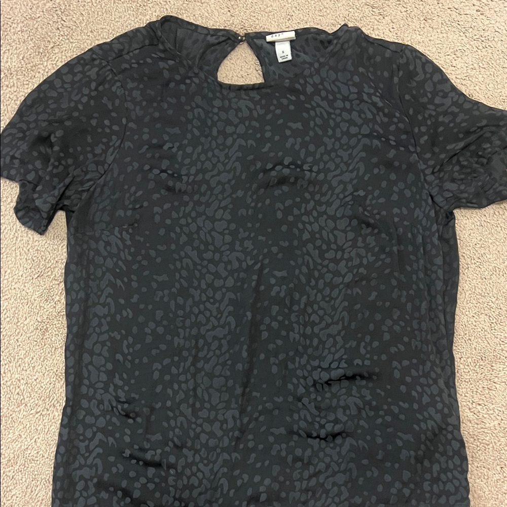 A New Day Black Textured Women's Blouse